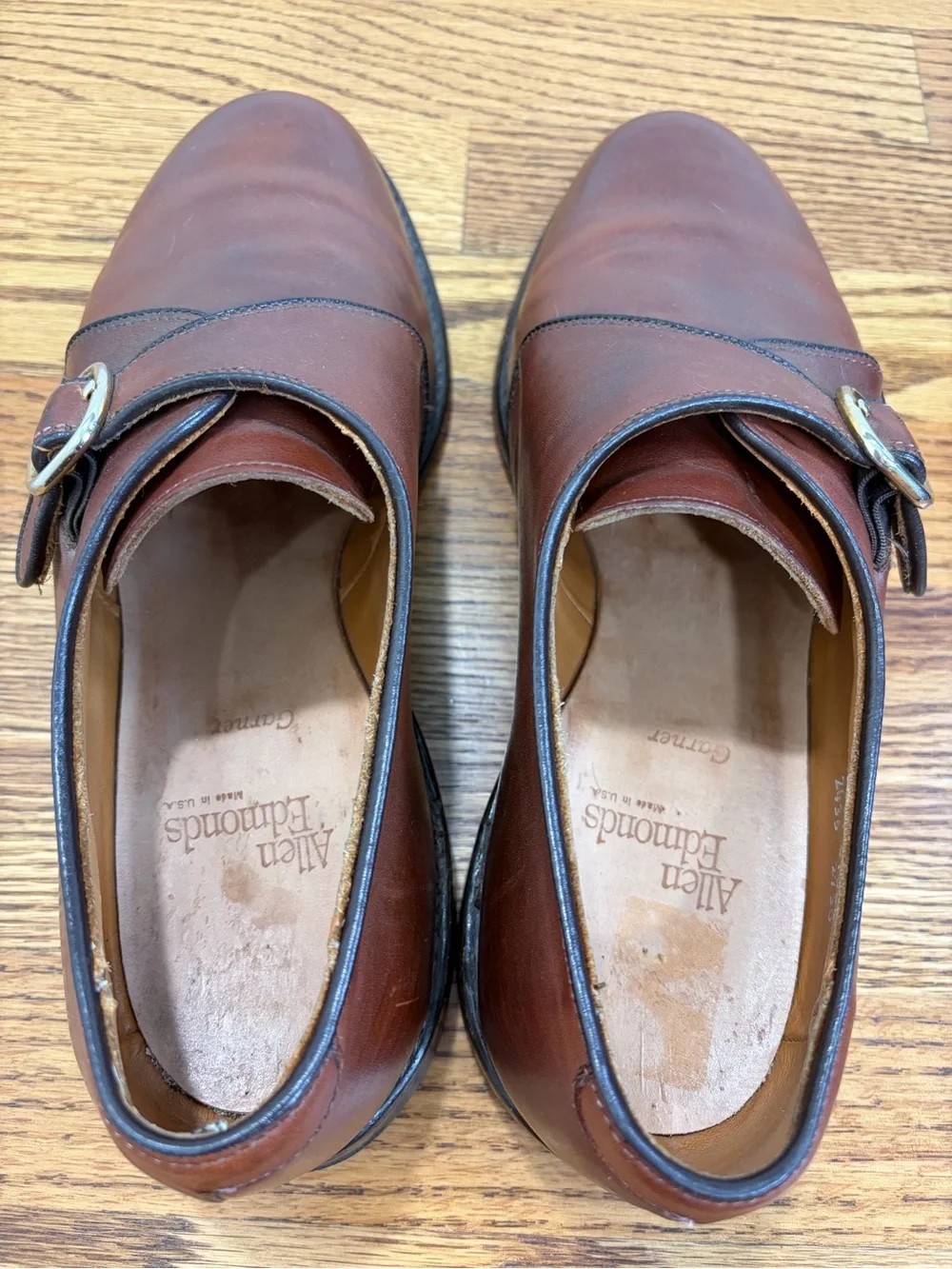 Allen Edmonds Ryder Single Monk Strap Dress Shoe Chili Leather (9.5 X-wide)